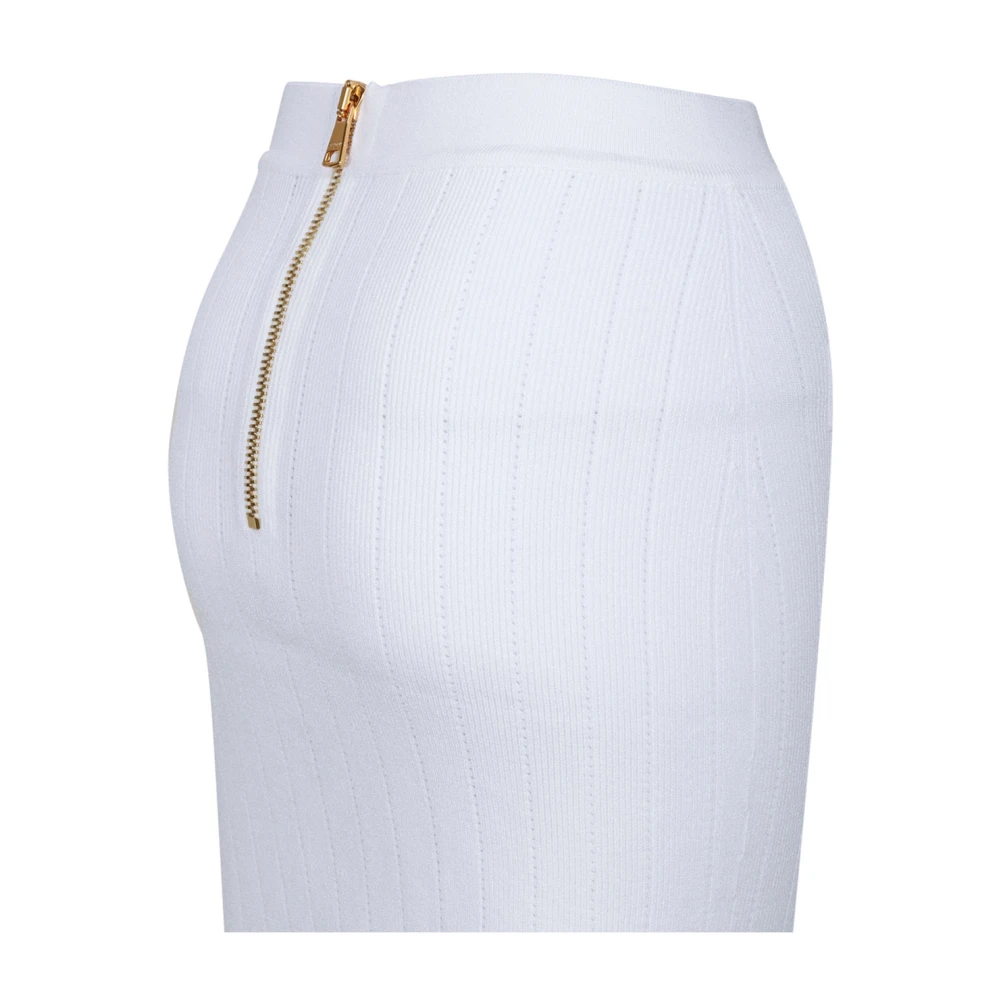 Balmain Witte Mini Rok White Dames