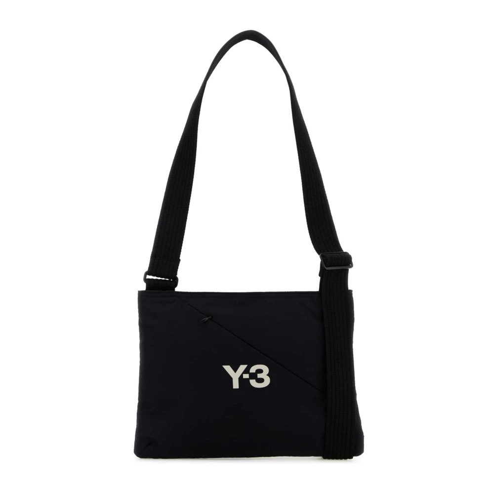 Y-3 Zwarte Fabric Crossbody Sacoche Tas Black Heren