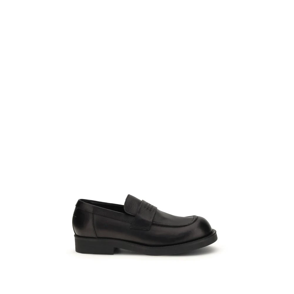 Mm6 Maison Margiela Men's Black Loafers, 10 Uk, Bos Taurus Slip-On Loafers