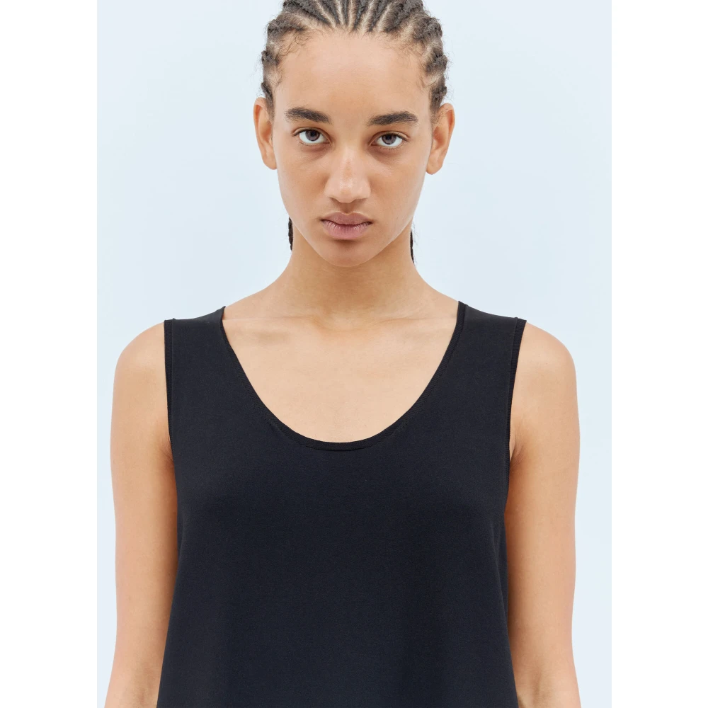 The Row Stretch Weave Maxi Jurk Made in Italy Black Dames