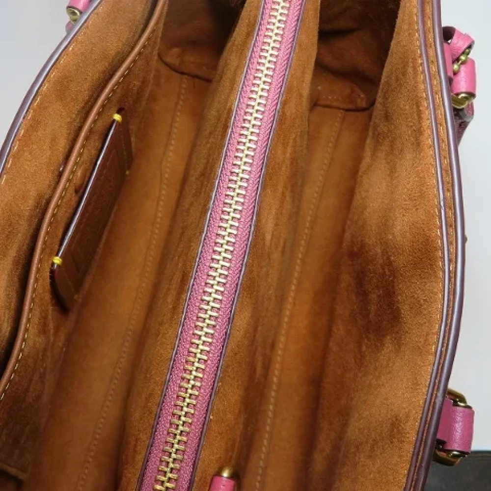 Coach Pre-owned Leather handbags Pink Dames