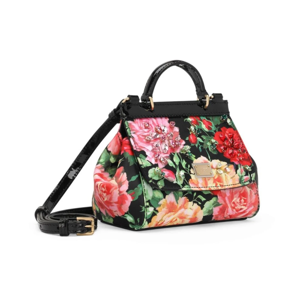 Dolce & Gabbana Bloemenprint Satijnen Schoudertas Multicolor Heren