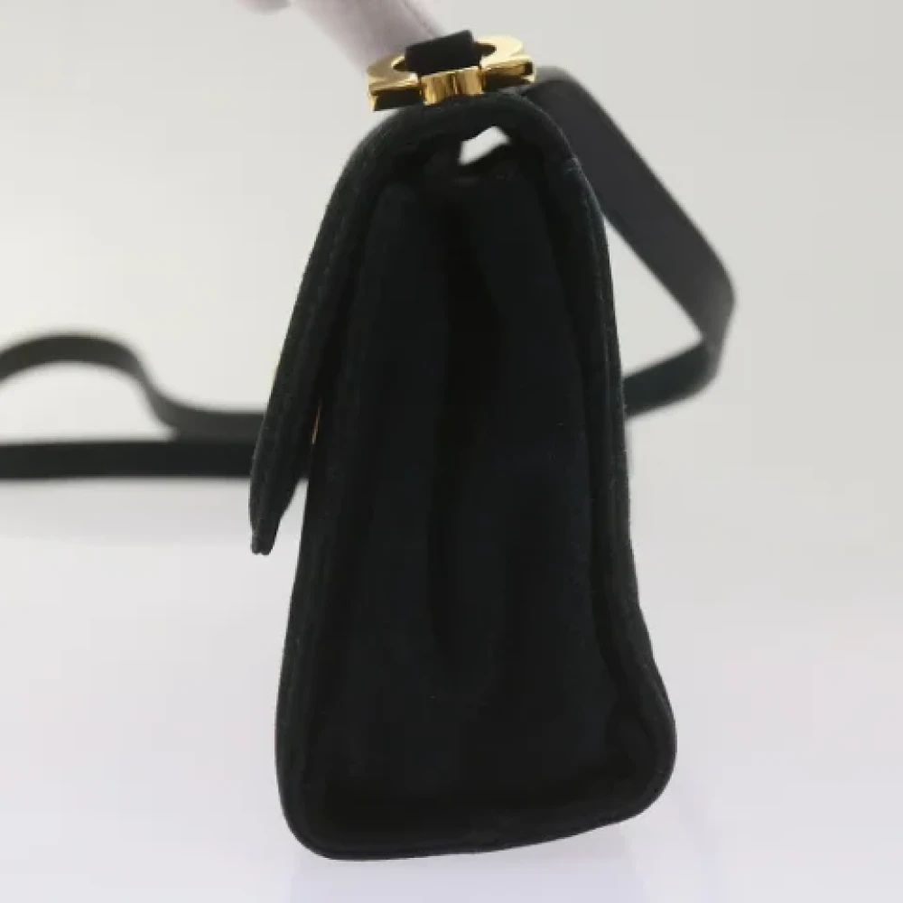 Salvatore Ferragamo Pre-owned Suede crossbody-bags Black Dames