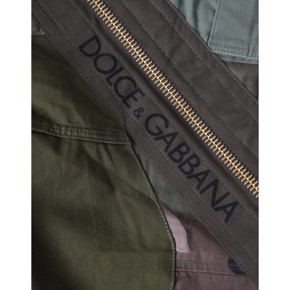 Dolce & Gabbana Camouflage Patchwork Rugzak Tas Green Heren