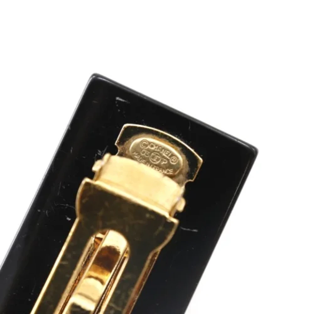 Chanel Vintage Pre-owned Plastic hair-accessories Black Dames