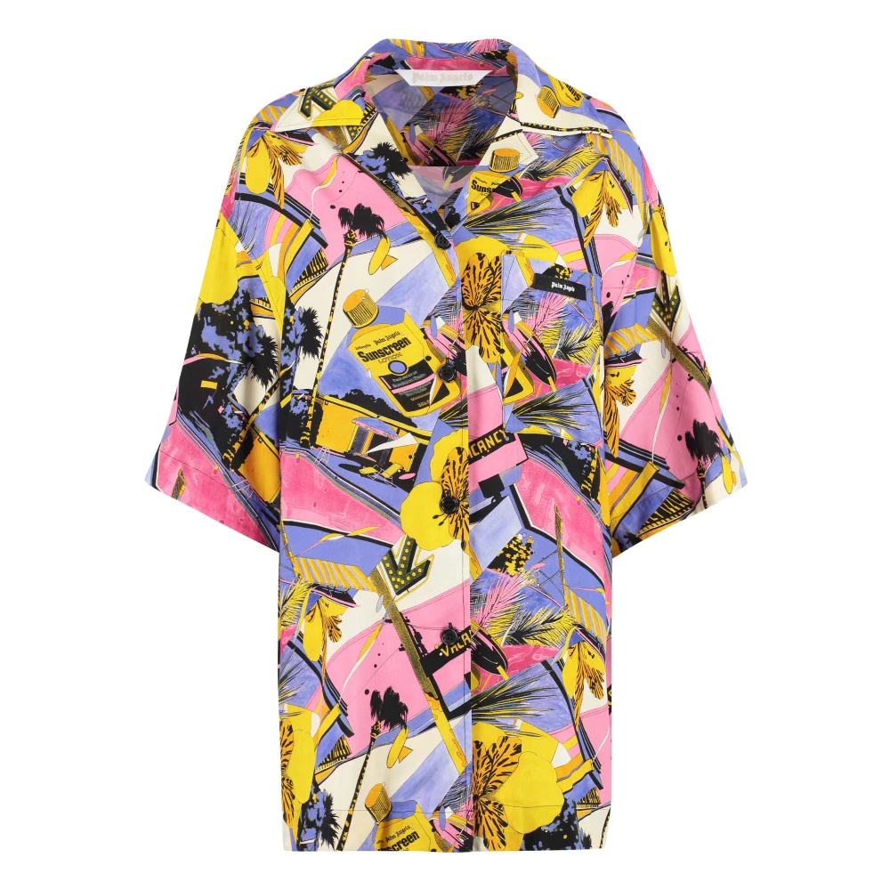 Palm Angels Miami Mix Bowling Shirt Multicolor Dames
