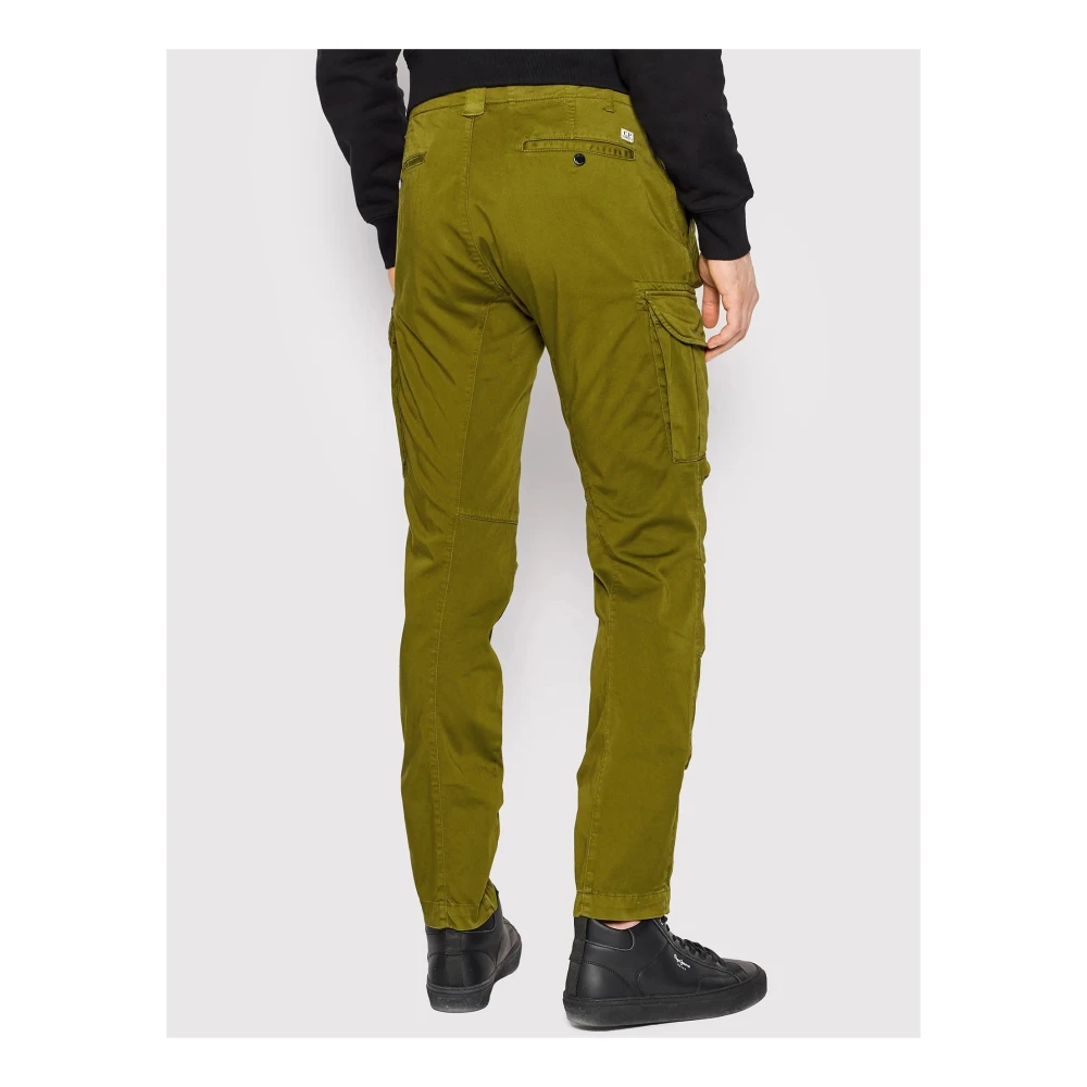 C.P. Company Groene Lens Cargo Broek Stretch Satijn Green Heren
