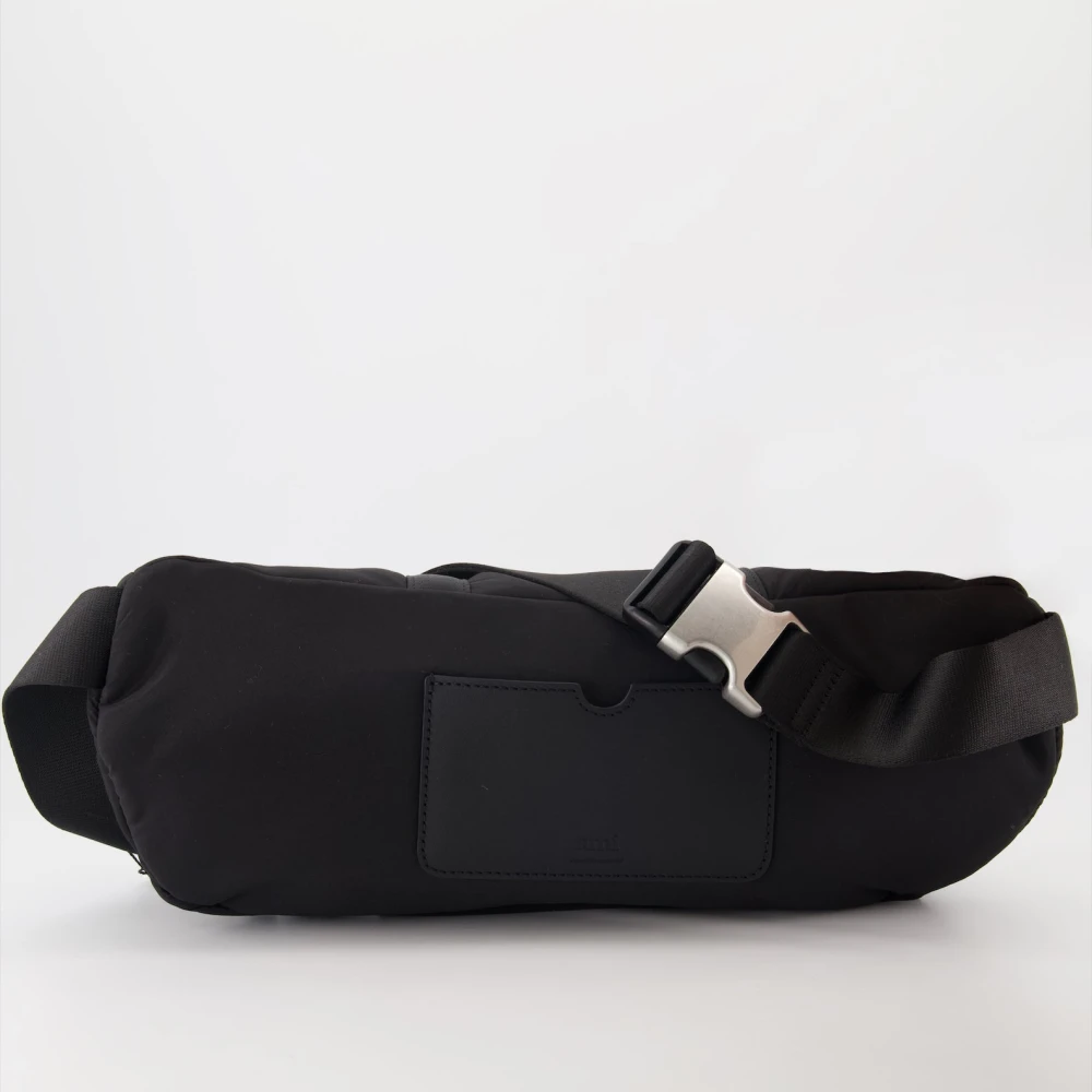 Ami Paris Verstelbare schoudertas met meerdere zakken Black Unisex