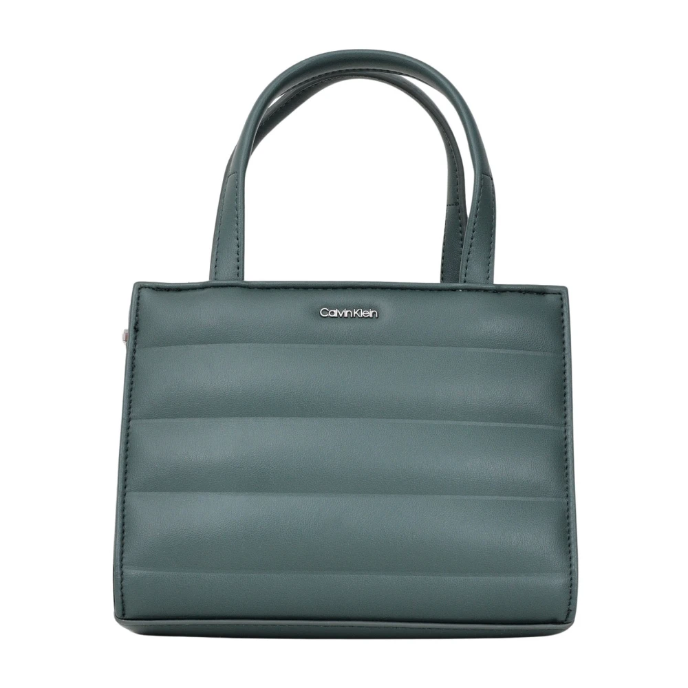 Calvin Klein Grön Line Quilt Mini Tote Väska Green, Dam