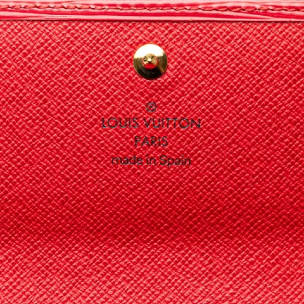 Louis Vuitton Vintage Pre-owned Leather wallets Red Dames