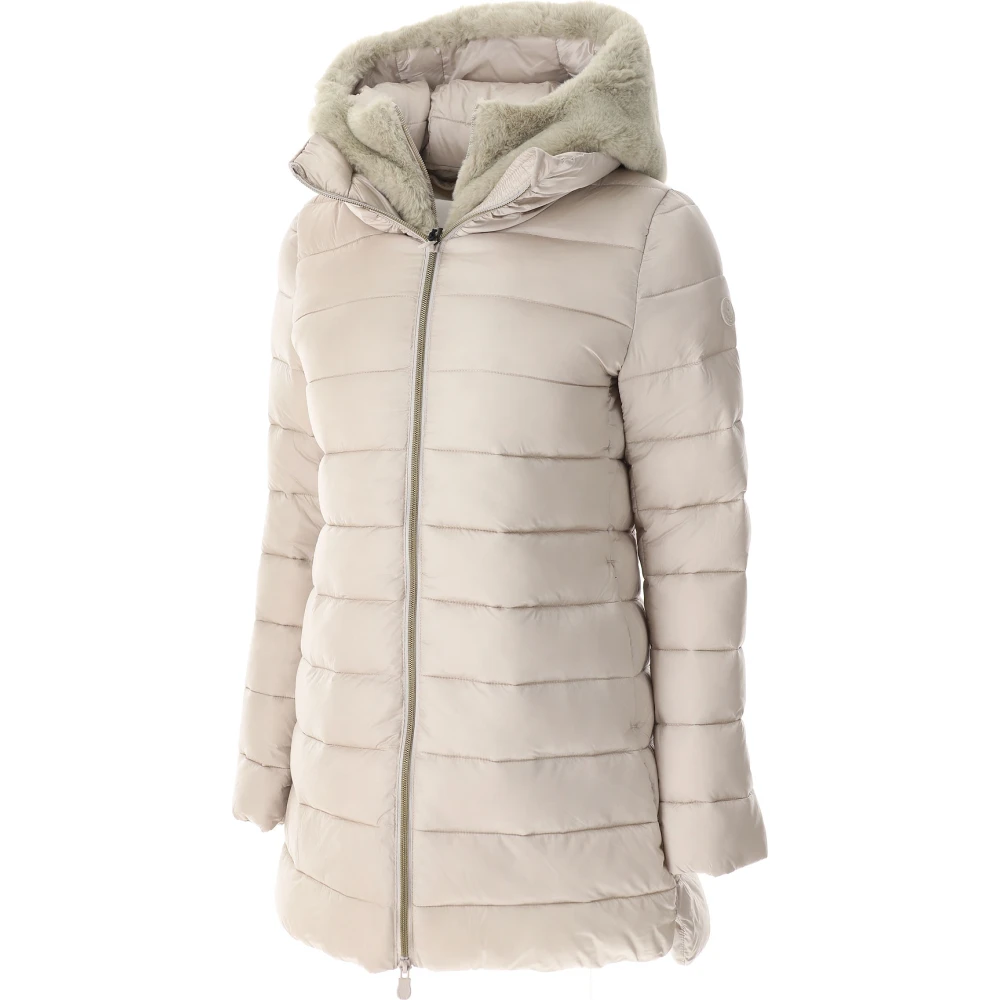 Save The Duck Down Coat Beige Dames