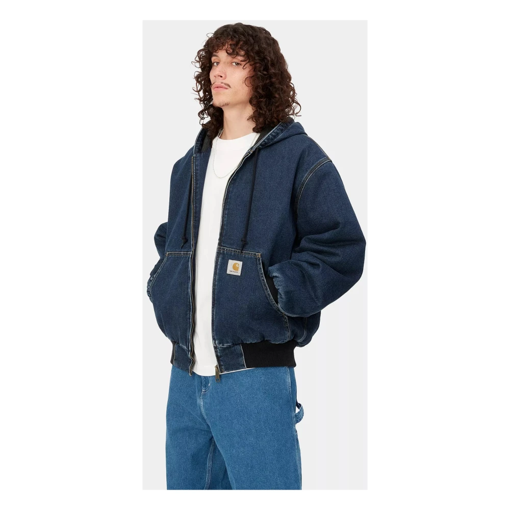 Carhartt WIP Originele Loose Fit Denim Jack Blauw Blue Heren