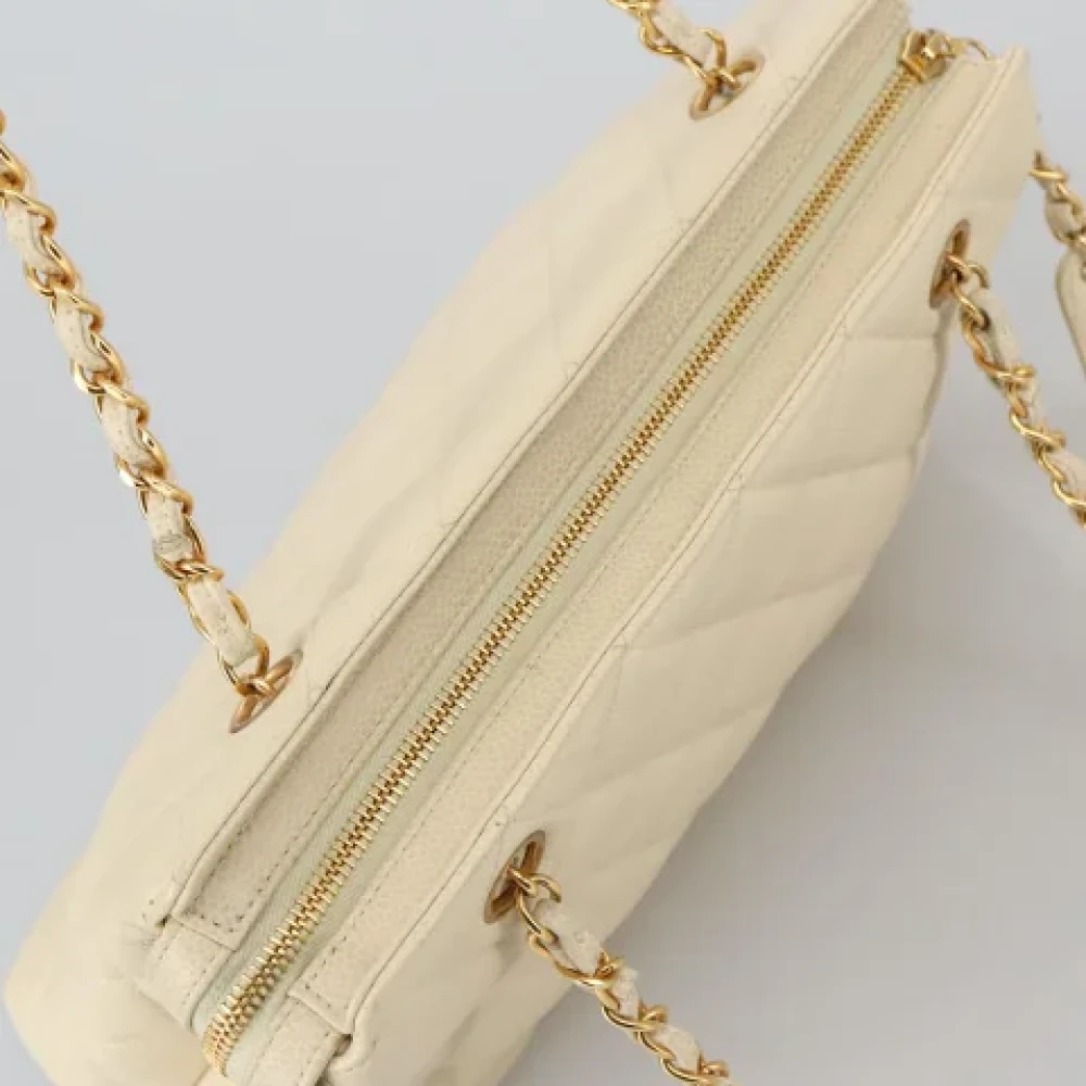 Chanel Vintage Pre-owned Leather handbags Beige Dames