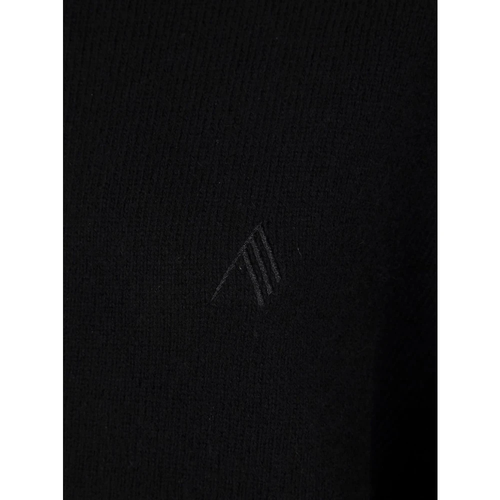 The Attico Zwarte Sweater Elegant Crew Neck Black Dames
