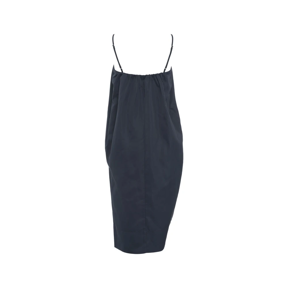 Birgitte Herskind Blauwe Taffeta Jurk met Chique Split Blue Dames