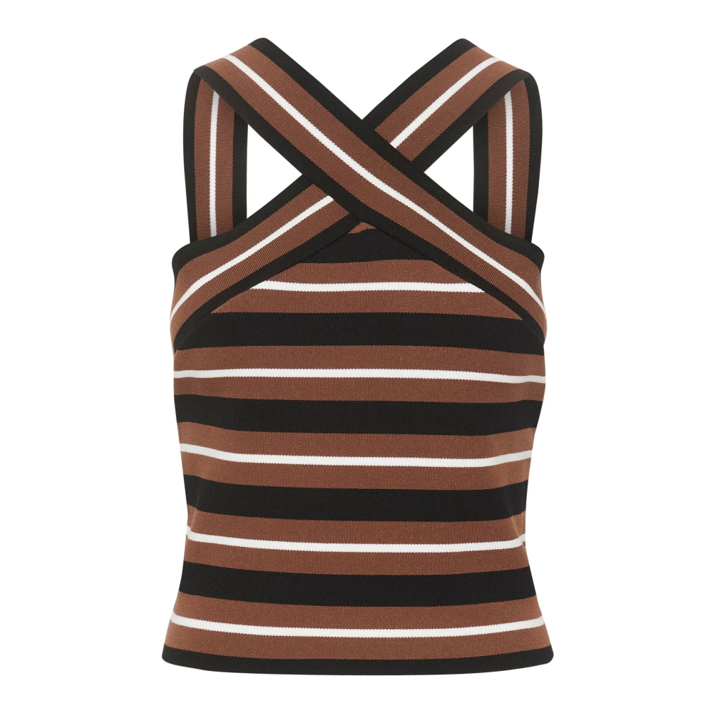 Gestuz Gestreepte Cropped Top Shilagz Stijl Multicolor Dames