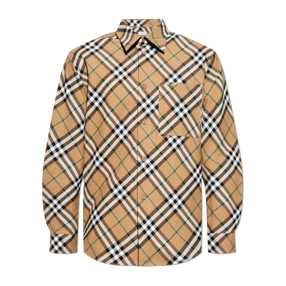 Burberry Herren Beige Shirts, Sgröße: