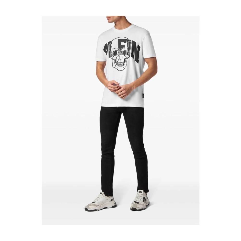 Philipp Plein Wit Katoenen T-Shirt White Heren