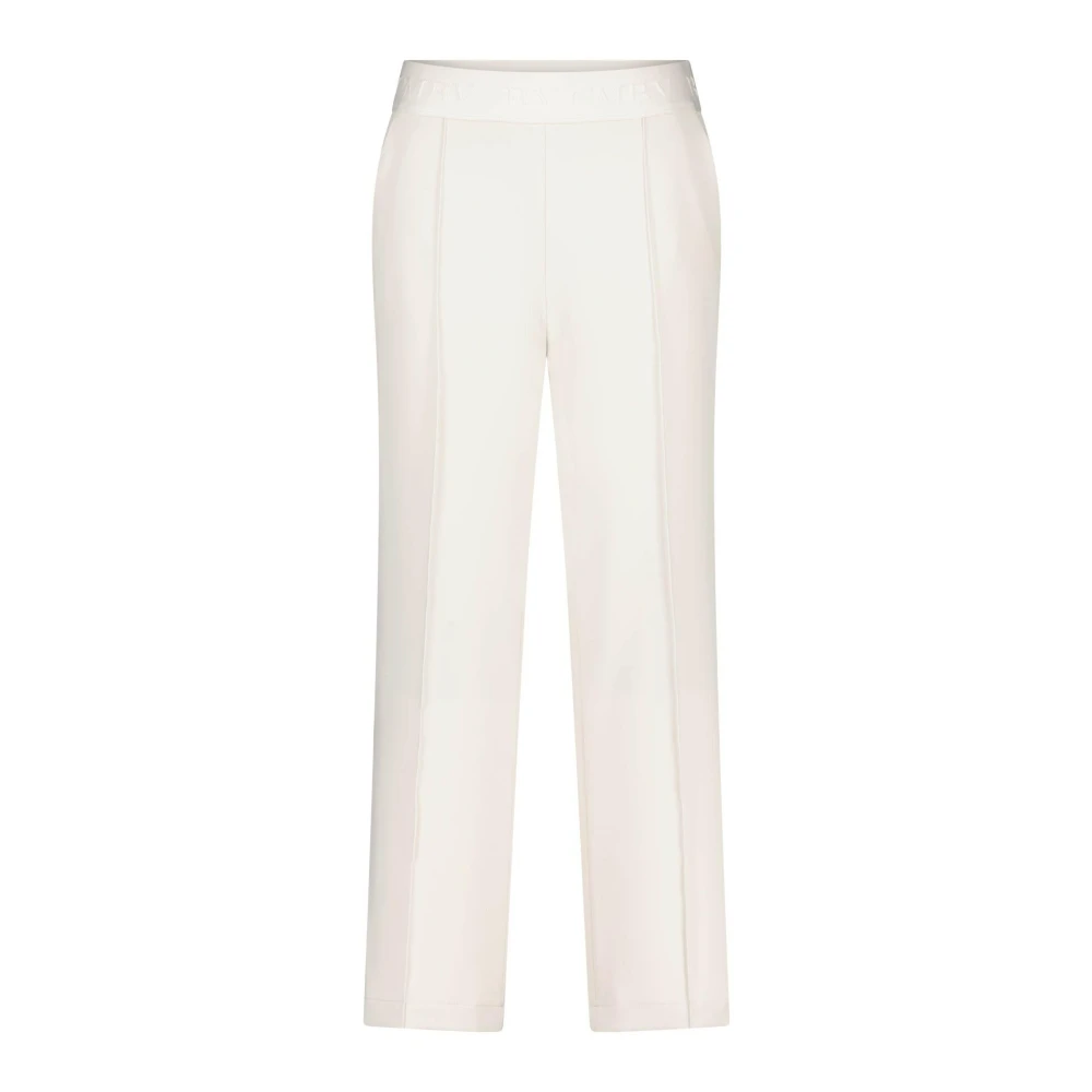 CAMBIO Straight Trousers White Dames