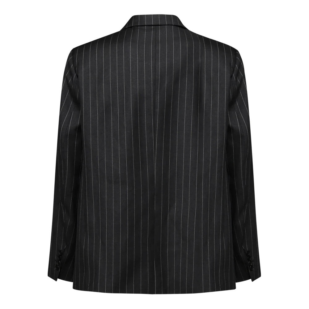 JW Anderson Grijze Gestreepte Getailleerde Blazer Jas Gray Heren