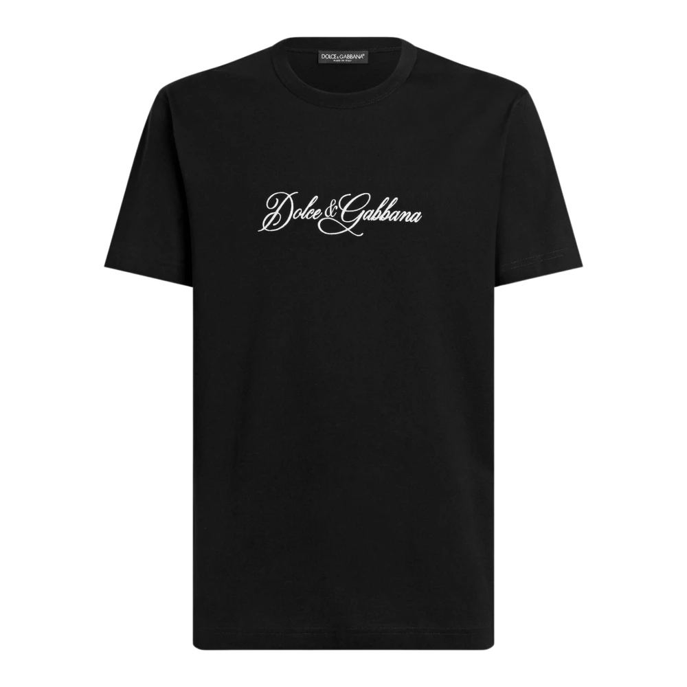 Dolce & Gabbana Cotton T-Shirt - Male - T-Shirts - Black - L - Tops