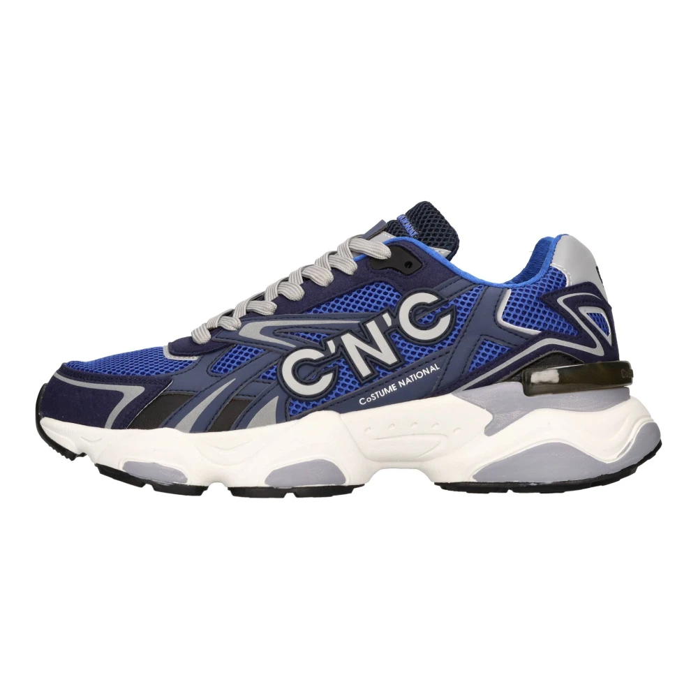 Costume National Suède en Stoffen Sneakers Heren Schoenen Blauw