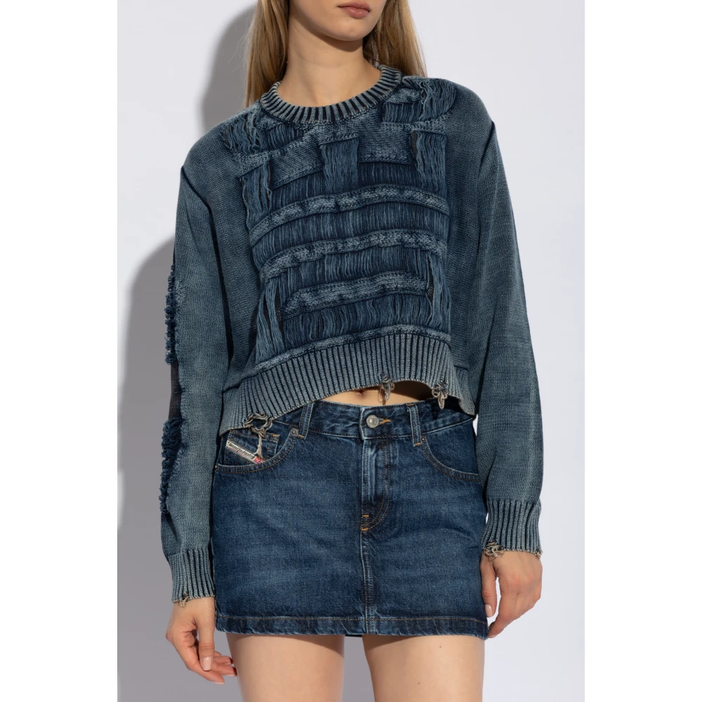 Diesel Sweater `M-Rotta` Blue Dames
