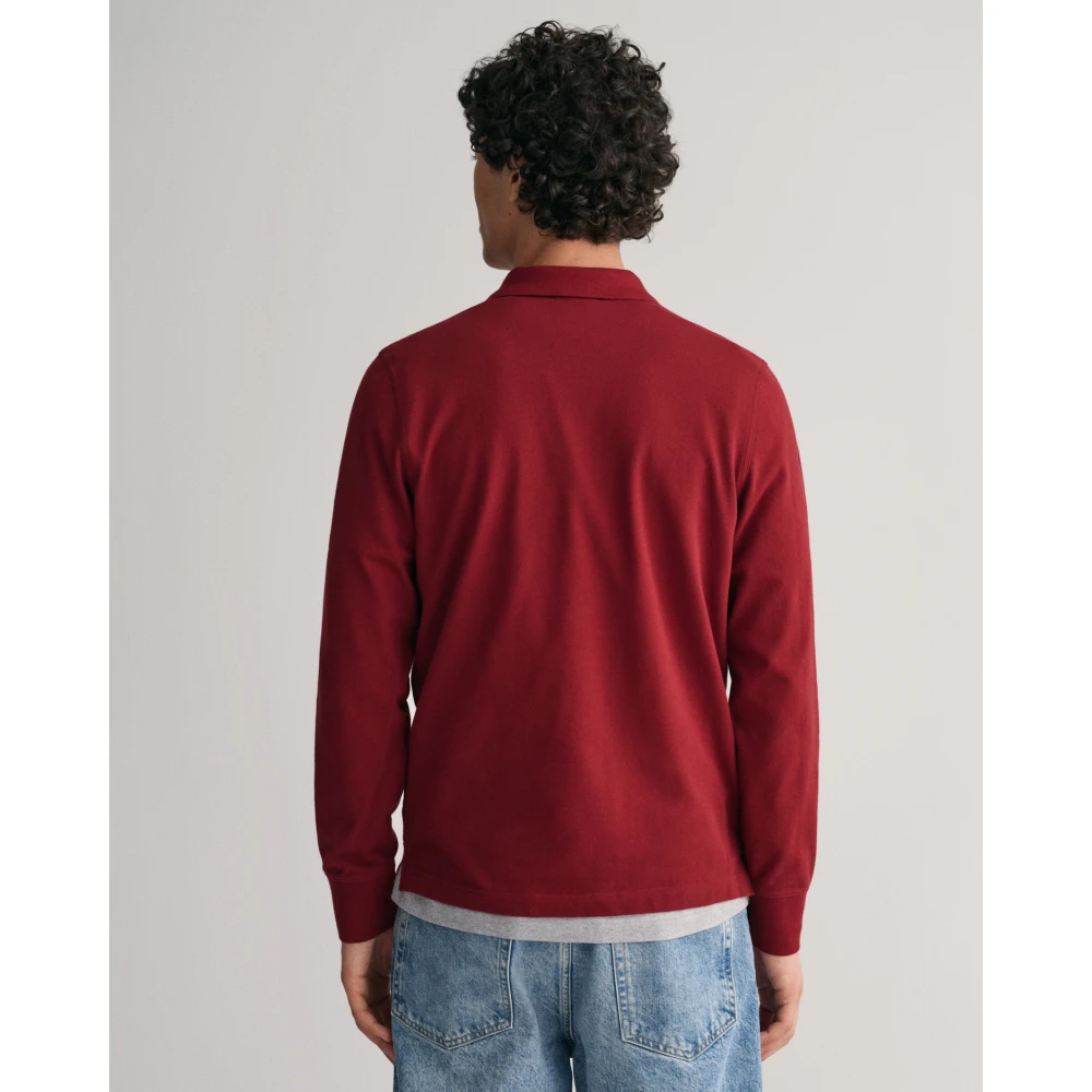 Gant Klassieke Shield Piqué Polo Shirt Red Heren