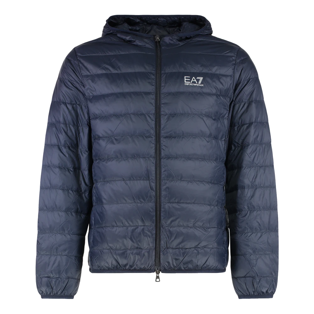 Emporio Armani Ea7 Men's Blue Core Identity Packable Down Jacket