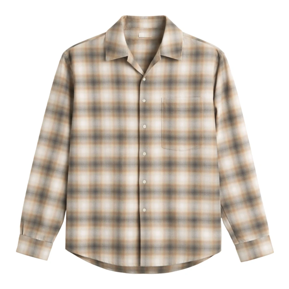 Jw Anderson Men's Beige Shaded Checkered Shirt - Casual Shirts - Xl - Shirts