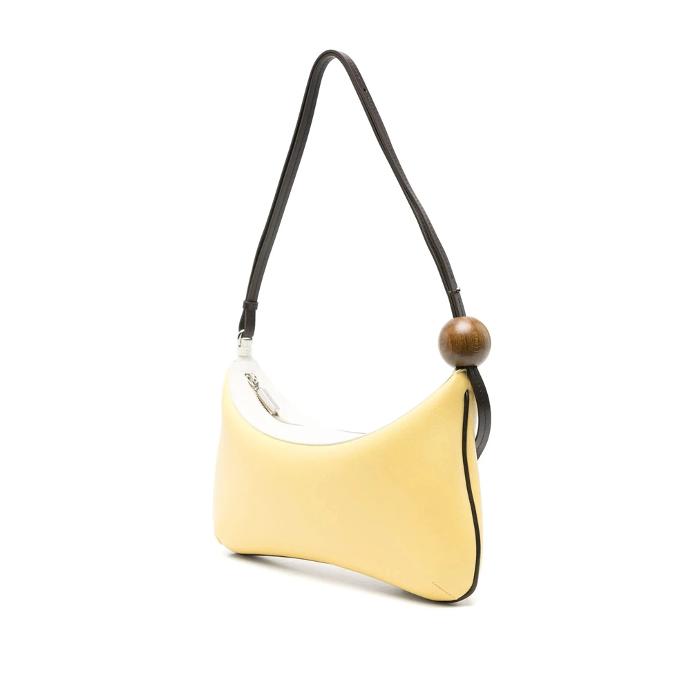 Jacquemus Pastelgele Crossbody Tas met Rits Yellow Dames