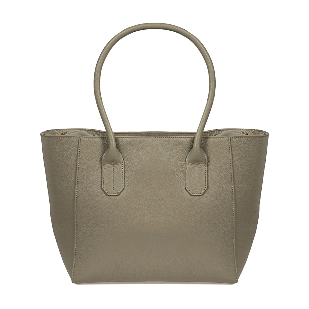 Patrizia Pepe Vrouw Groente Tassen Dames, Groen, One Size, Leer, Leren Shopper Tas