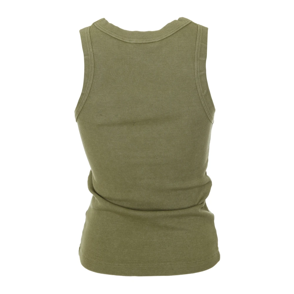 drykorn Geribbeld Tanktop Olina Green Dames