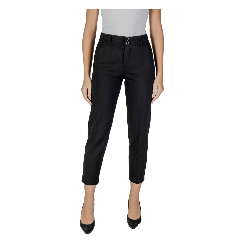 Street One Stretch Viscose Blend Broek Black Dames