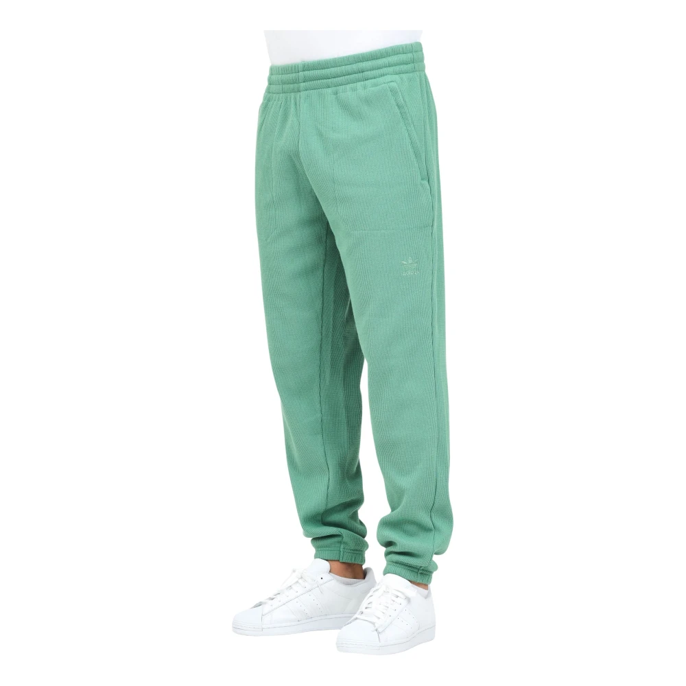 Adidas Originals Groene Sportieve Essentials Wafelbroek Green Heren