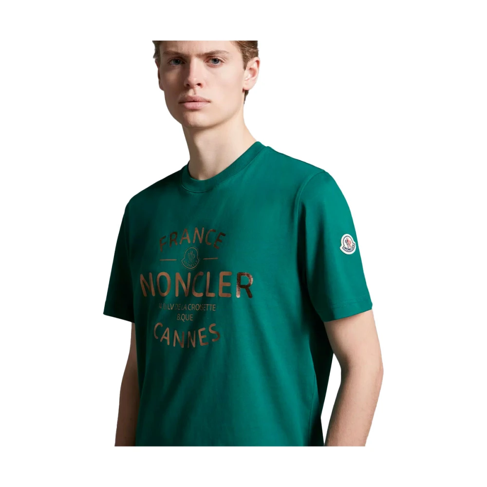 Moncler T-Shirts Green Heren