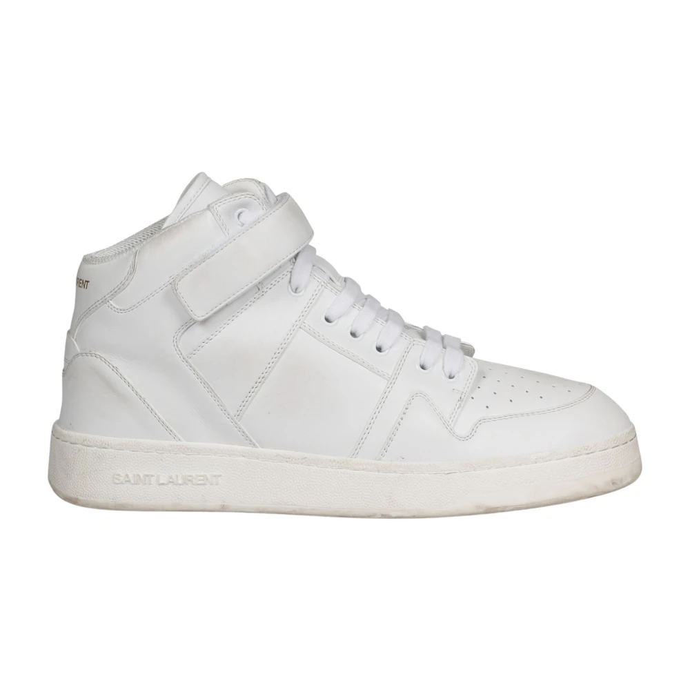 Saint Laurent Worn Leather Lax Sneakers Heren Schoenen Wit