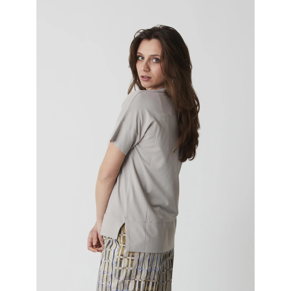 Alpha Studio Dames Crew Neck Jersey Gray Dames