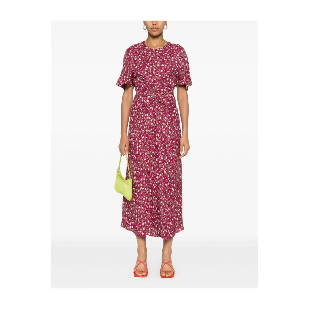 Saloni Wineberry Marta Jurk Pink Dames