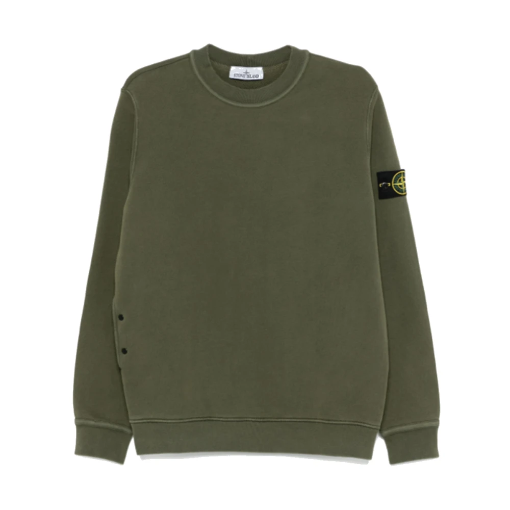 Stone Island Organische Diagonale Weef Sweatshirt Blue Heren