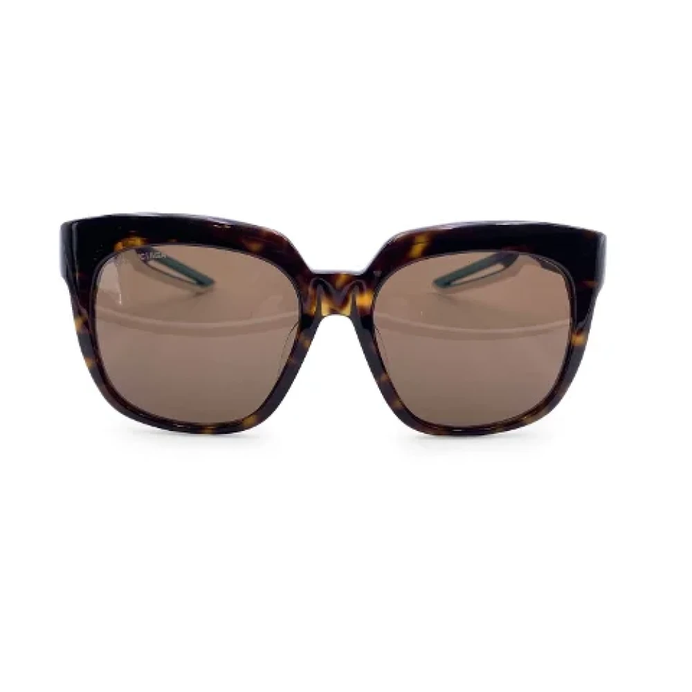 Balenciaga Vintage Pre-owned Plastic sunglasses Brown Dames