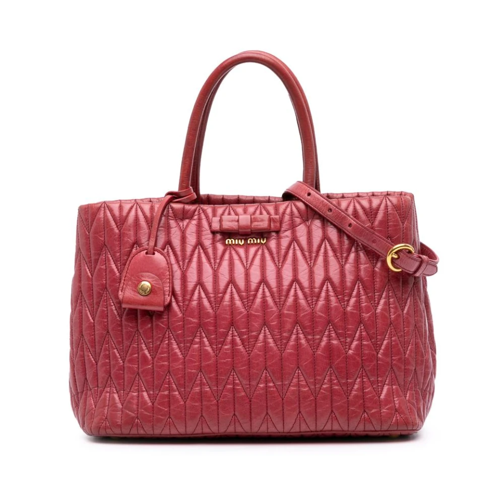 Miu Miu Pre-Owned Women's Red Pre-Owned Leather Satchel