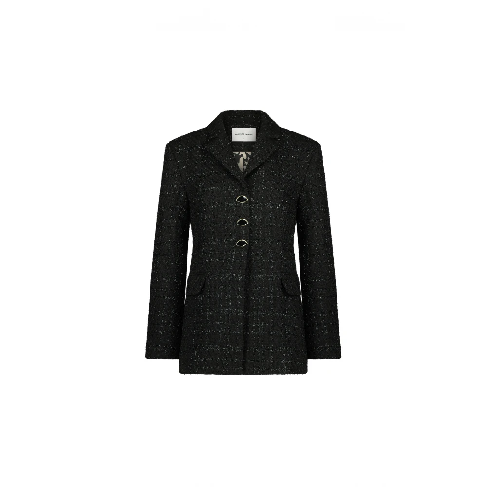 Fabienne Chapot Cher Tweed Blazer Black, Dam