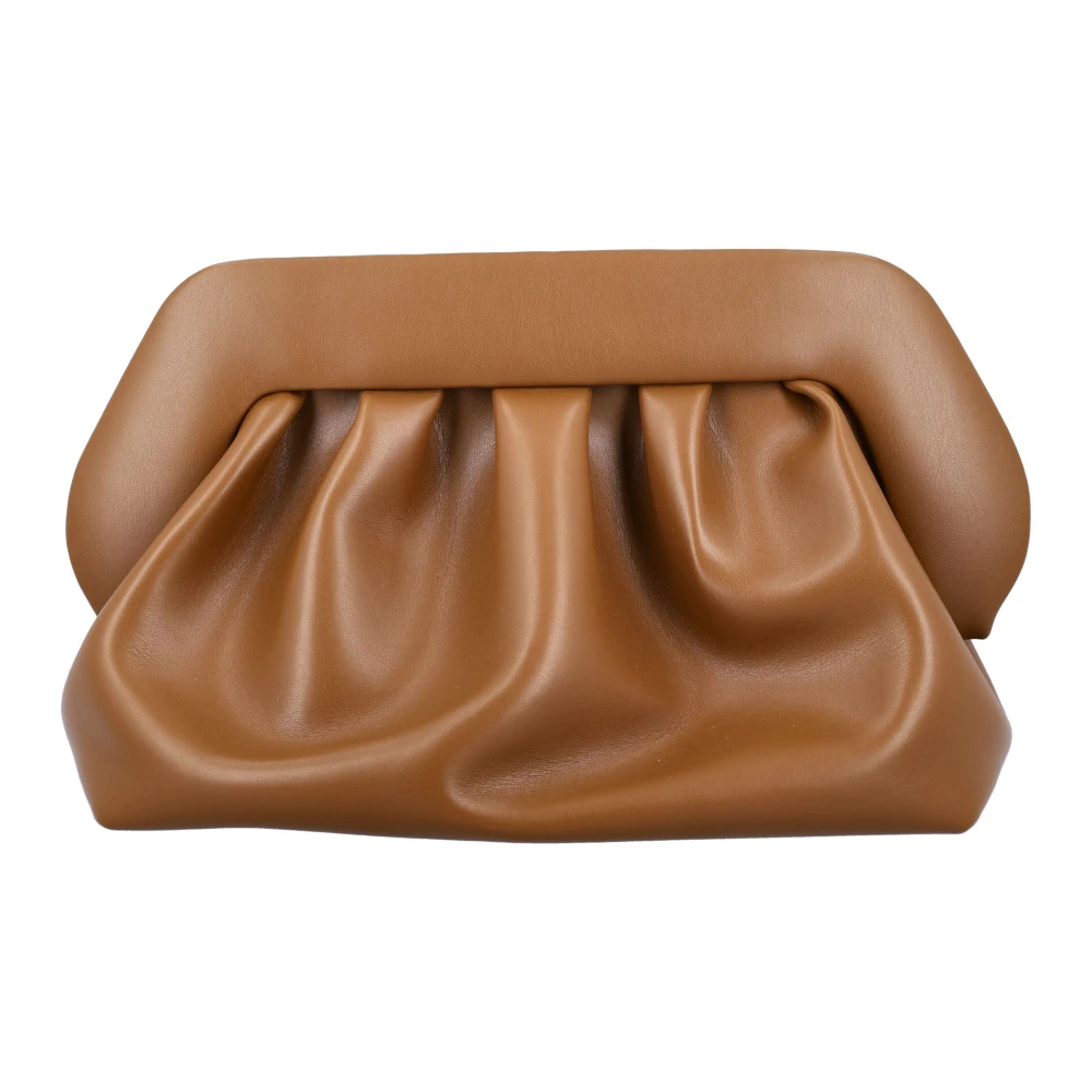 THEMOIRè Karamel Vegan Stof Clutch Handtas Brown Dames