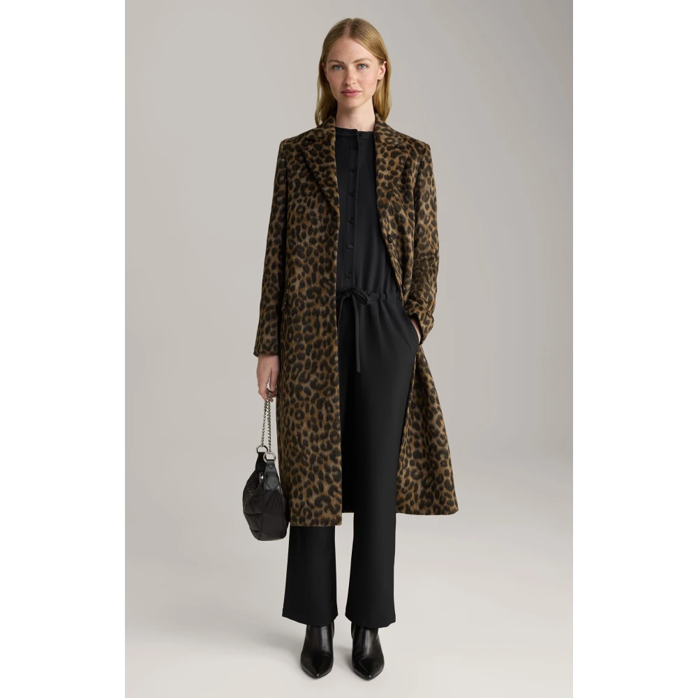 Joop! Luipaardprint Klassieke Stijl Jas Brown Dames