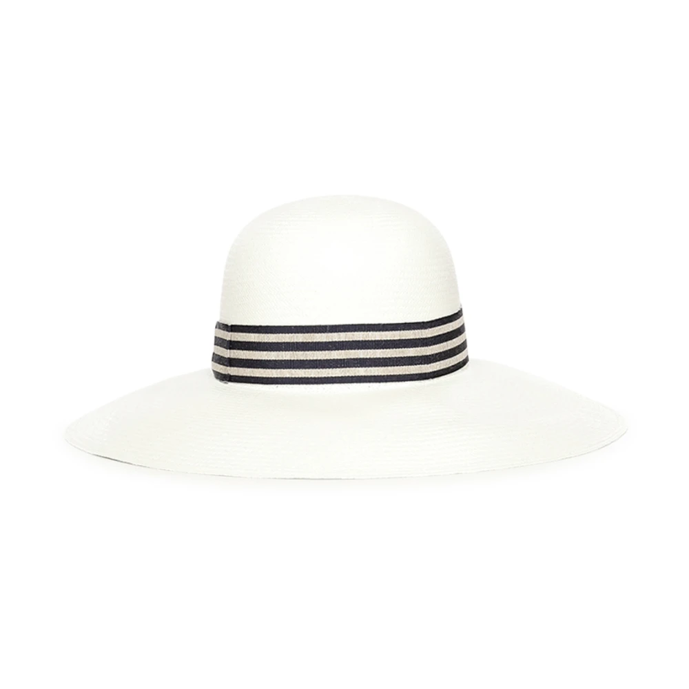 Borsalino Women's White Accessories, M, Violet Panama Fine