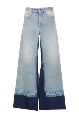 Vida jeans med patch-logga
