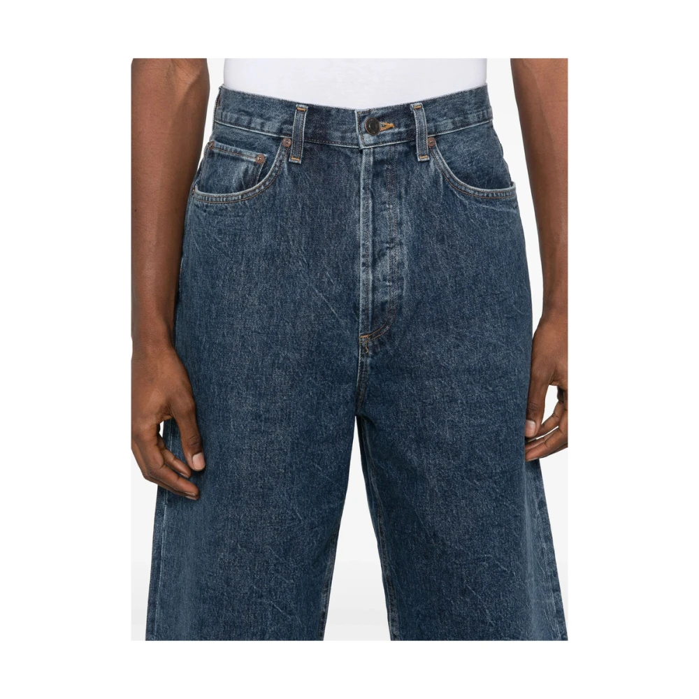 Agolde Donkerblauwe Jeans met knoopsluiting Blue Heren