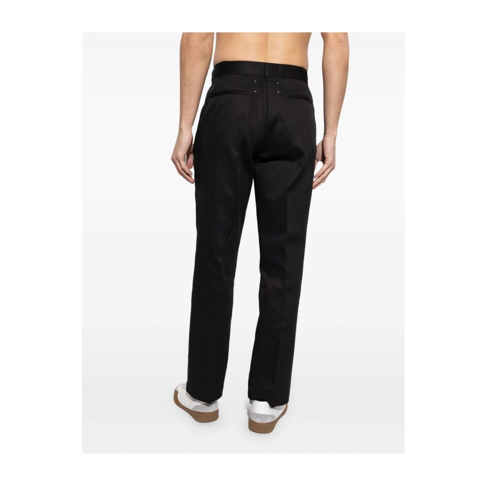 Maison Margiela Zwarte Chino Broek Skater Stof Black Heren