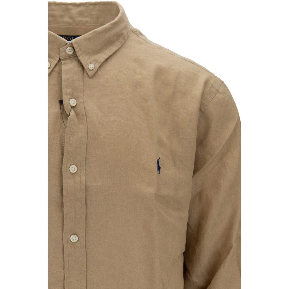 Ralph Lauren Herenoverhemd Knoop Brown Heren